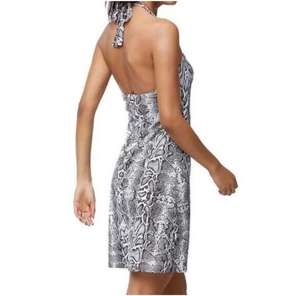 Tommy Bahama Snake High Neck Spa Dress Swim Cover Up Halter Animal Print Small - Picture 7 of 8